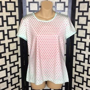 Nike Golf mint green polka dot top